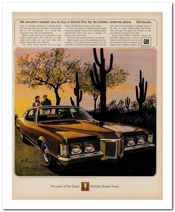 8x10 Vintage Ad 1969 We Wouldn't Expect You To Buy A Grand Prix 02062502568