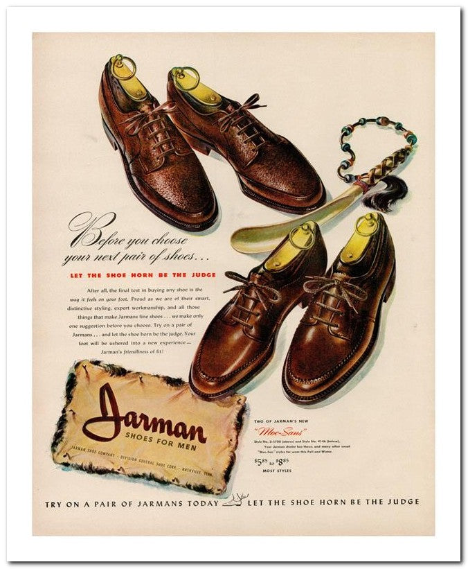 8x10 Vintage Ad 1942 Jarman 02062502574