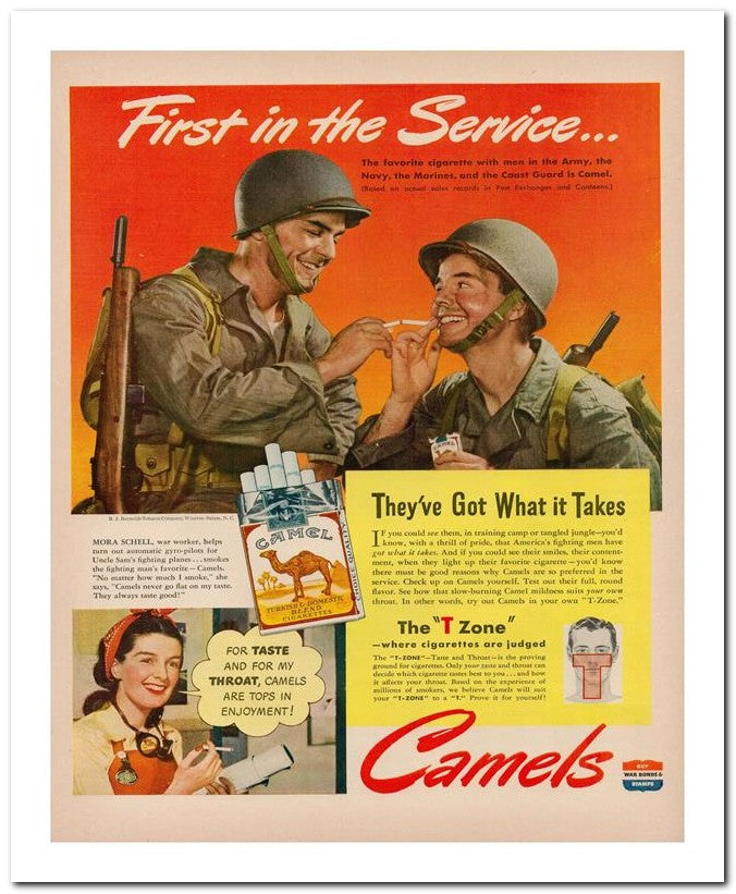 8x10 Vintage Ad 1943 First In The Service 02062502599
