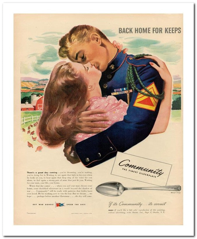 8x10 Vintage Ad 1943 Community 02062502608
