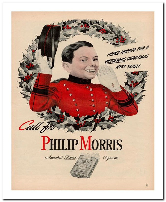 8x10 Vintage Ad 1943 Philip Morris 02062502625