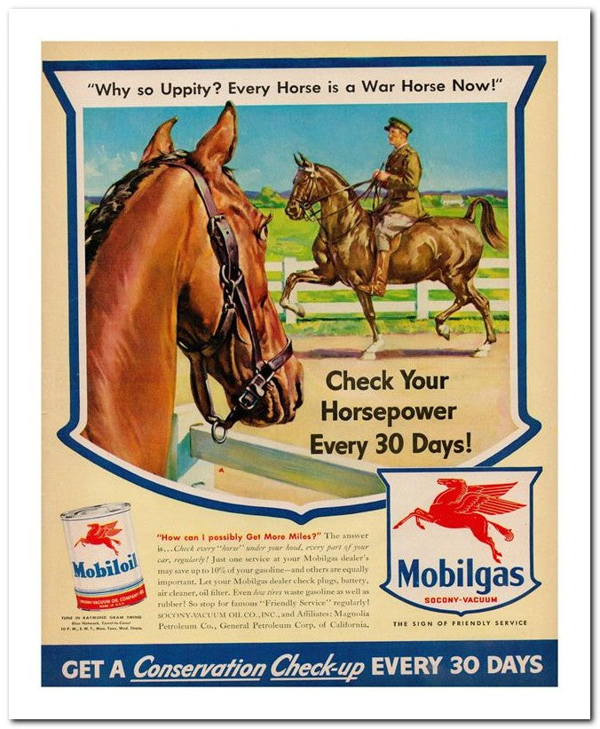 8x10 Vintage Ad 1943 Get A Conservation Check Up Every 30 Days 02062502628