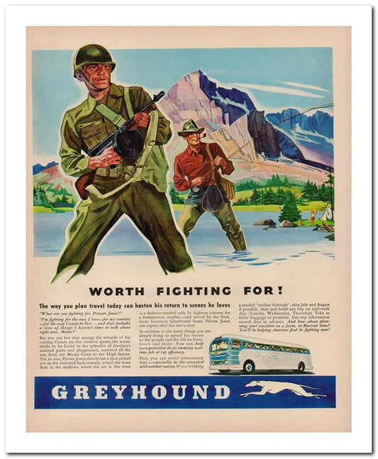 8x10 Vintage Ad 1943 Greyhound 02062502630