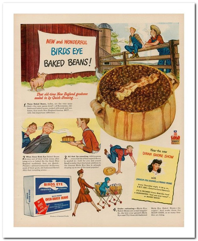 8x10 Vintage Ad 1944 Baked Beans 02062502673