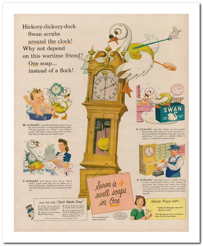 8x10 Vintage Ad 1944 Hickory Dickory Dock 02062502683