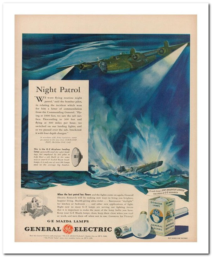 8x10 Vintage Ad 1944 General Electric 02062502691