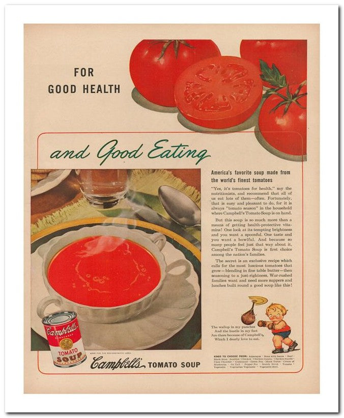 8x10 Vintage Ad 1944 And Good Eating 02062502718