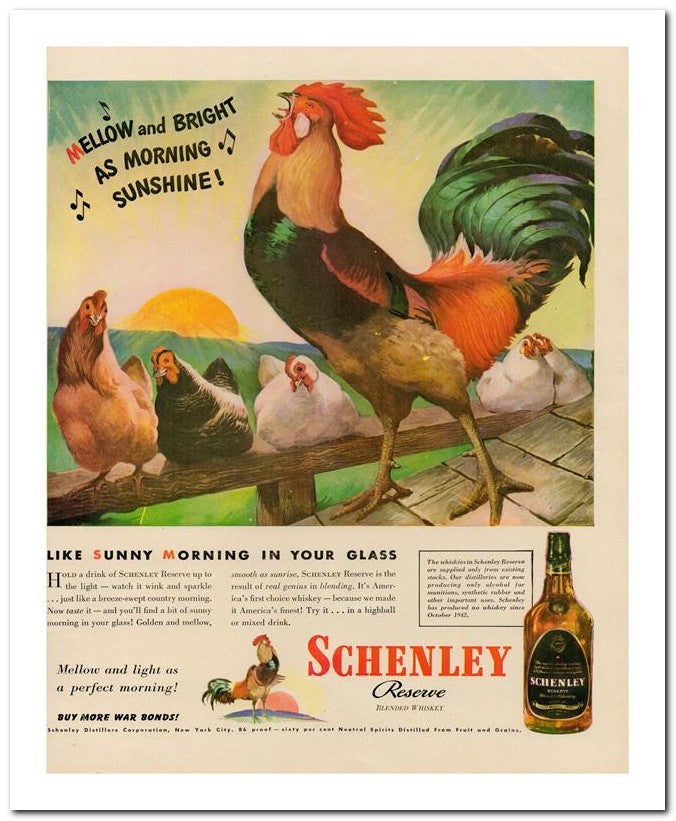 8x10 Vintage Ad 1944 Schenley 02062502726