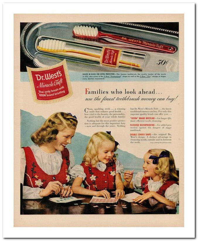 8x10 Vintage Ad 1944 Use The Finest Toothbrush Money Can 02062502733