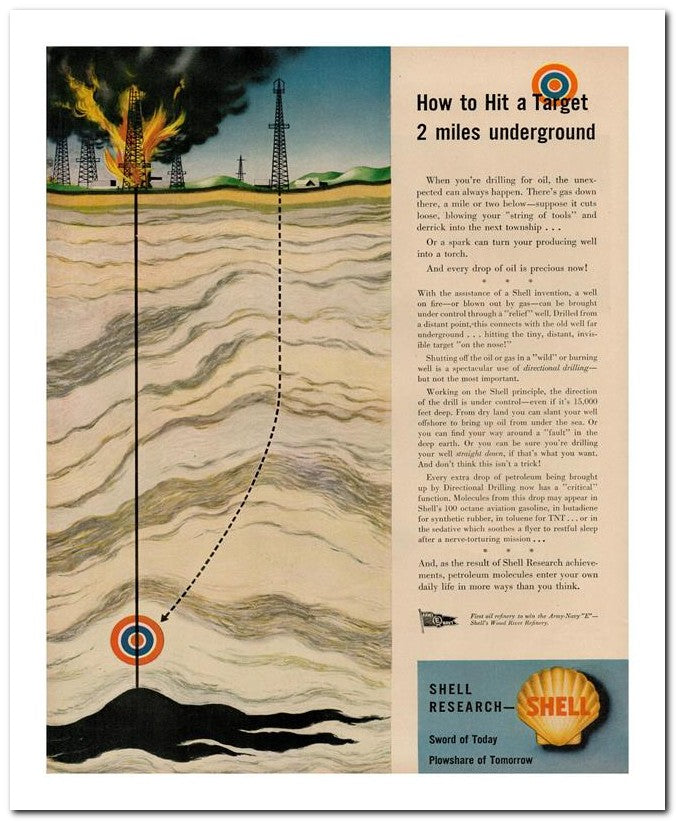 8x10 Vintage Ad 1944 2 Miles Underground 02062502751