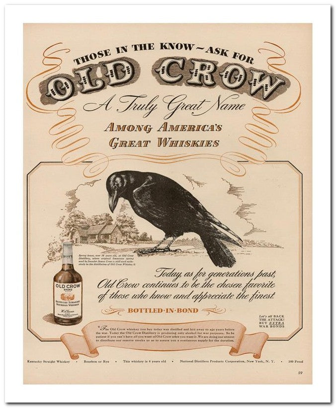 8x10 Vintage Ad 1944 Crow 02062502791