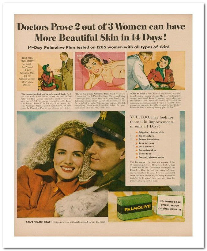 8x10 Vintage Ad 1944 Doctors Prove 2 Out Of 3 Women Can Have 02062502793