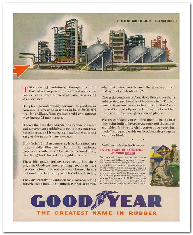 8x10 Vintage Ad 1944 Good Year 02062502828