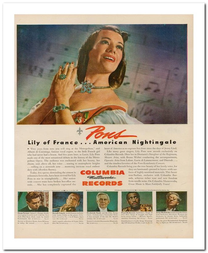 8x10 Vintage Ad 1944 Lily Of France American Nightingale 02062502871