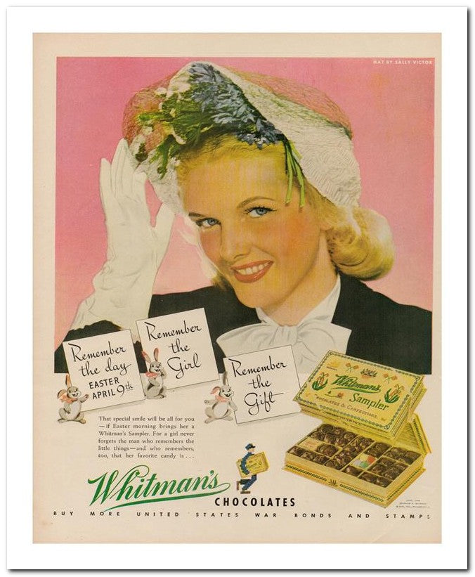 8x10 Vintage Ad 1944 Whitman's 02062502892
