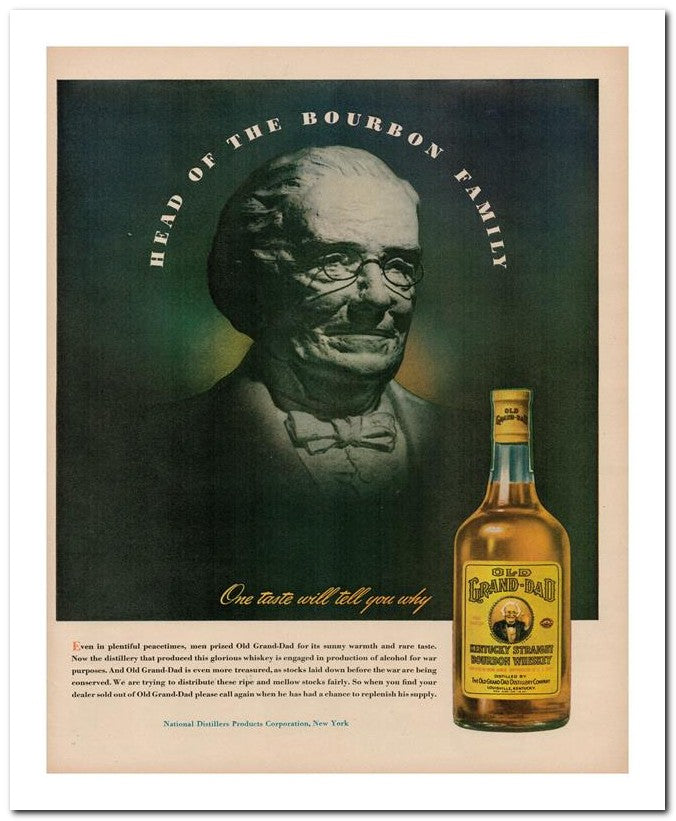 8x10 Vintage Ad 1944 The Bourbon 02062502917