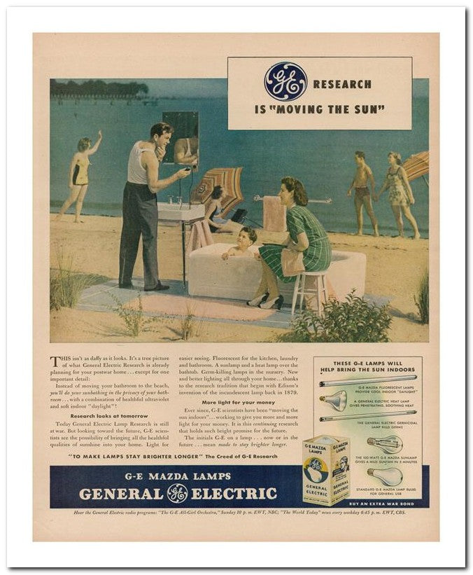 8x10 Vintage Ad 1944 General Electric 02062502919