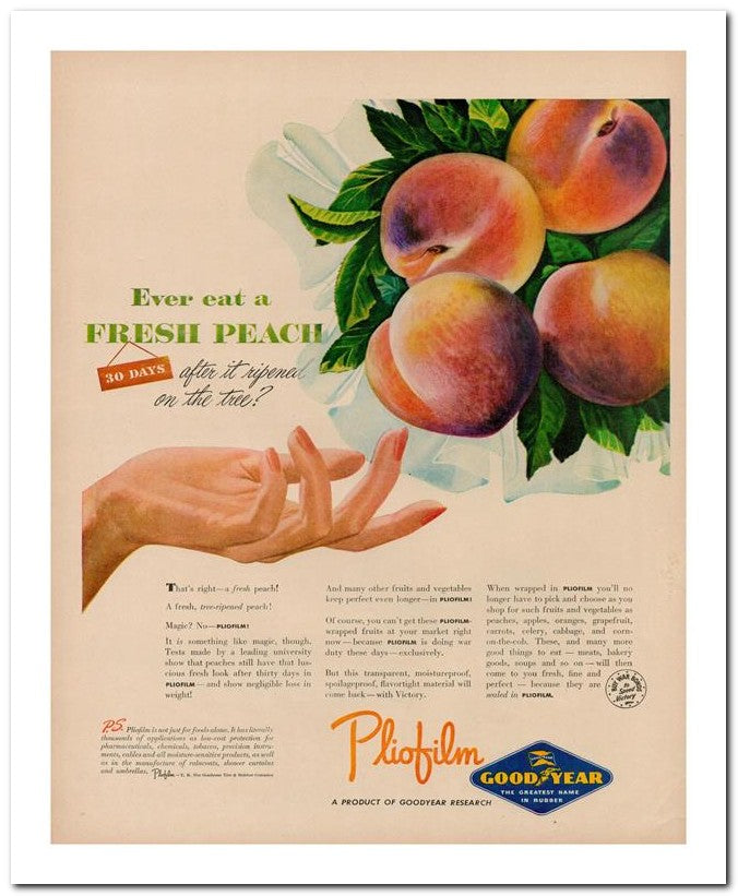 8x10 Vintage Ad 1944 Pliofilm 02062502938