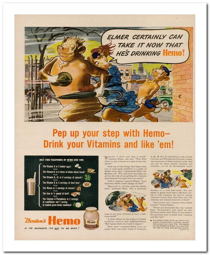 8x10 Vintage Ad 1944 Pep Up Your Step With Hemo 02062502942