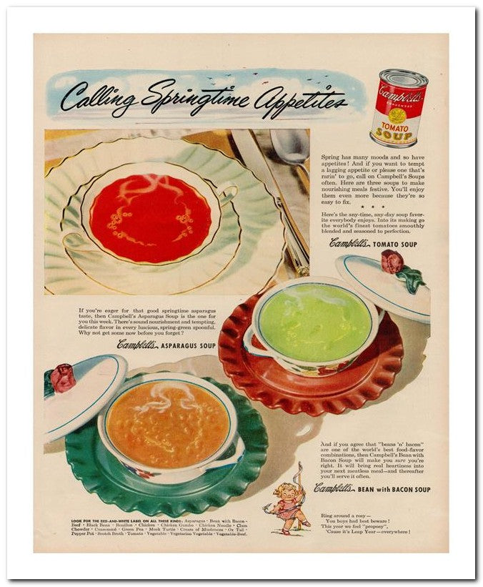 8x10 Vintage Ad 1944 Calling Springtime Appetites 02062502952