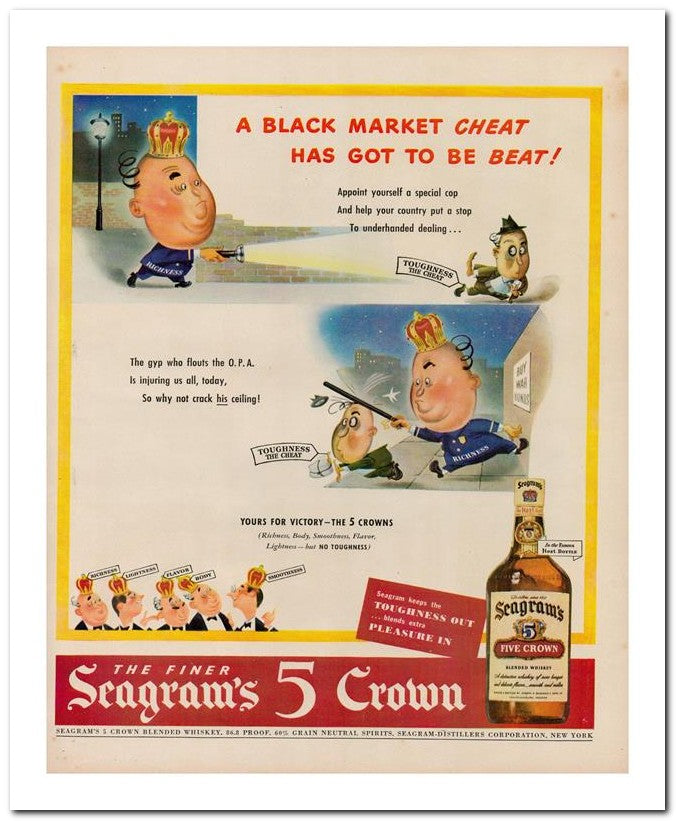 8x10 Vintage Ad 1944 Seagram's 5 02062502985