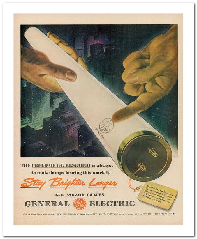 8x10 Vintage Ad 1944 Stay Brighter Longer 02062503026