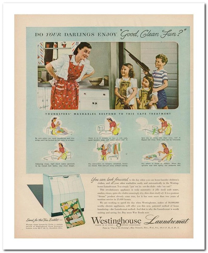 8x10 Vintage Ad 1944 Do Your Darlings Enjoy Good Glean Fun 02062503101