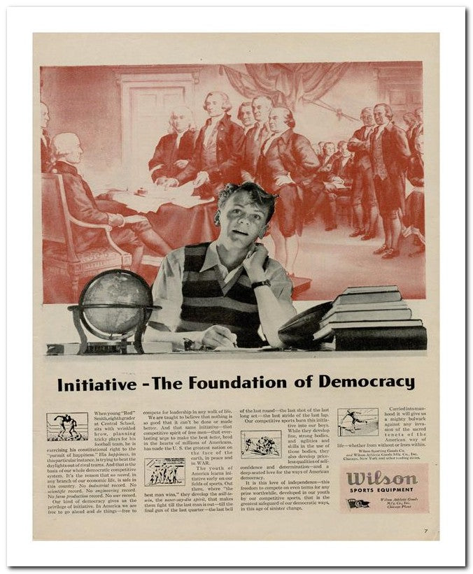 8x10 Vintage Ad 1944 Initiative The Foundation Of Democracy 02062503125