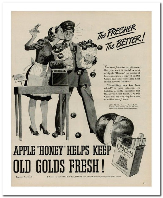 8x10 Vintage Ad 1944 Old Golds Fresh 02062503136