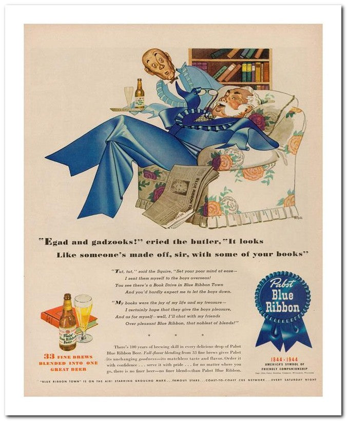 8x10 Vintage Ad 1944 Egad And Gad Zooks Cried The Butler It Loo 02062503147