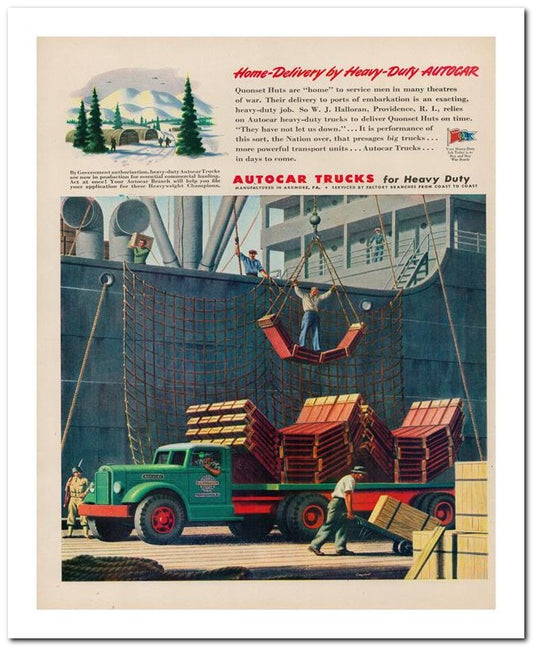 8x10 Vintage Ad 1944 Home Delivery By Heavy Duty Autocar 02062503152