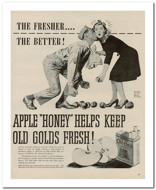 8x10 Vintage Ad 1944 Apple Honey Helps Keep 02062503158