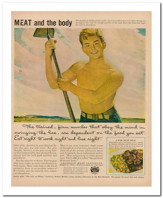 8x10 Vintage Ad 1944 The Trained Firm Muscles That Obey The Mind 02062503164