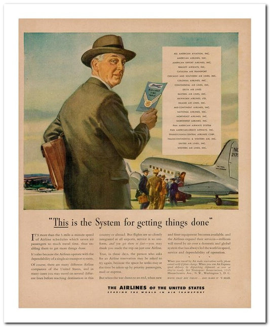 8x10 Vintage Ad 1944 This Is The System For Getting Things Done 02062503177