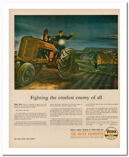 8x10 Vintage Ad 1944 Fighting The Cruelest Enemy Of All 02062503192