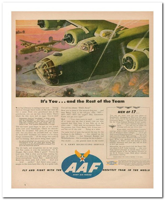 8x10 Vintage Ad 1944 Aaf 02062503221