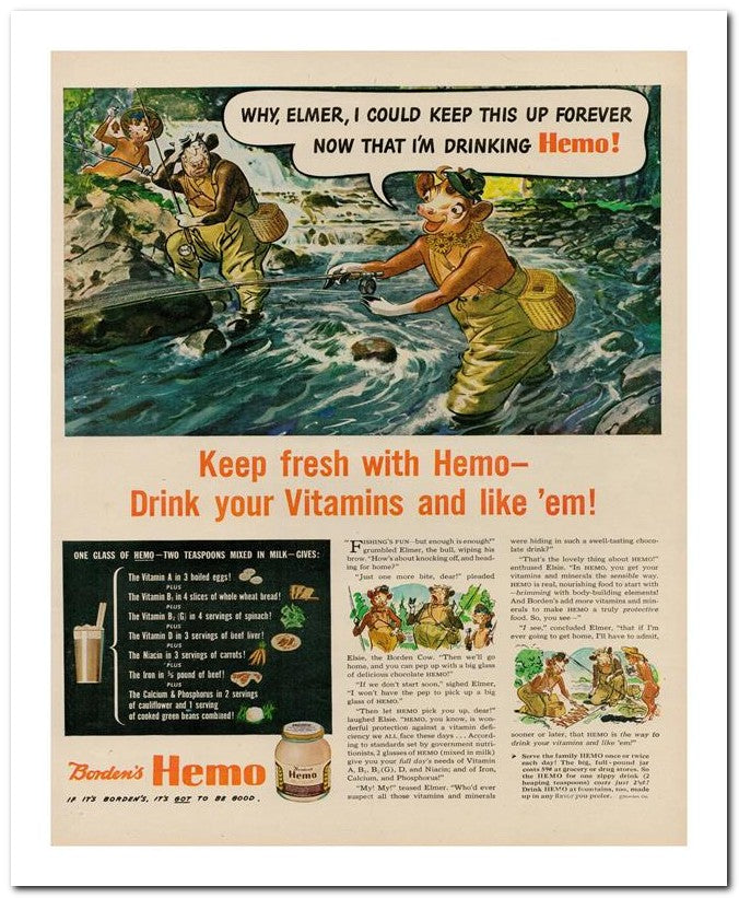 8x10 Vintage Ad 1944 Drink Your Vitamins And And Like Em 02062503225