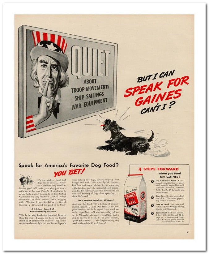 8x10 Vintage Ad 1944 Quift 02062503227