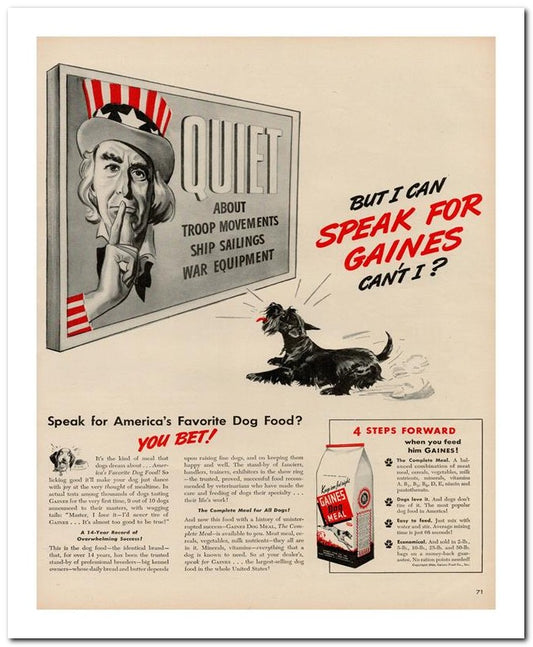 8x10 Vintage Ad 1944 Quift 02062503227