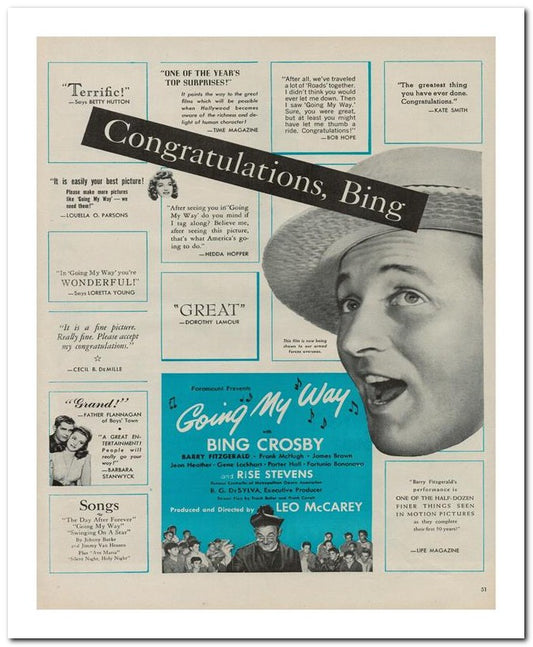 8x10 Vintage Ad 1944 Congratulations 02062503241