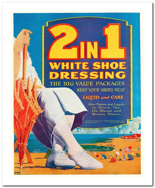 8x10 1920s Ad 2in1 White Shoe Dressing Copy 07042500002