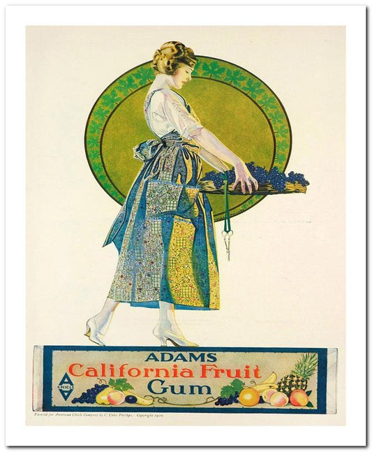8x10 1920s Ad Adams Fruit Gum 07042500005
