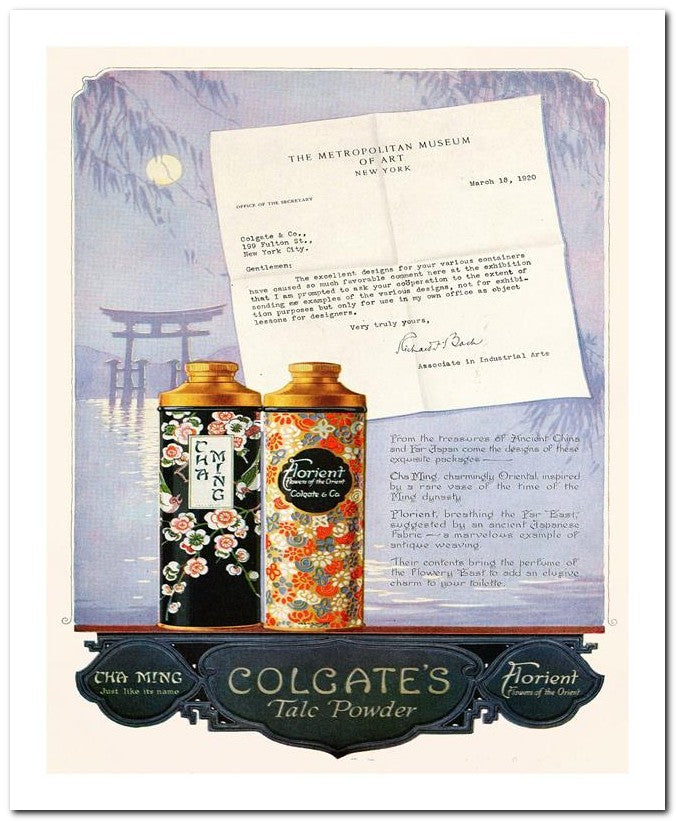 8x10 1920s Ad Colgate’s Talc Powder 07042500011
