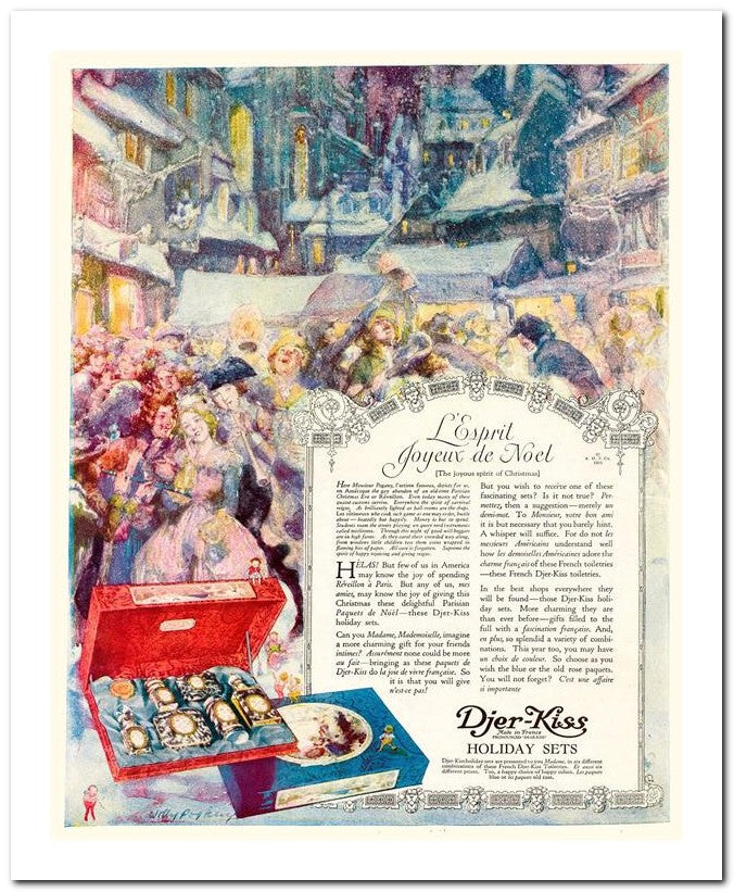 8x10 1920s Ad Djer-Kiss, L’esprit Joyeux De Noel 07042500016