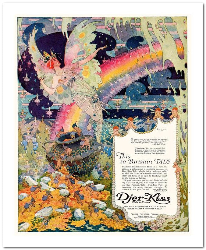 8x10 1920s Ad Djer-Kiss, This So Parisian Talc 07042500017