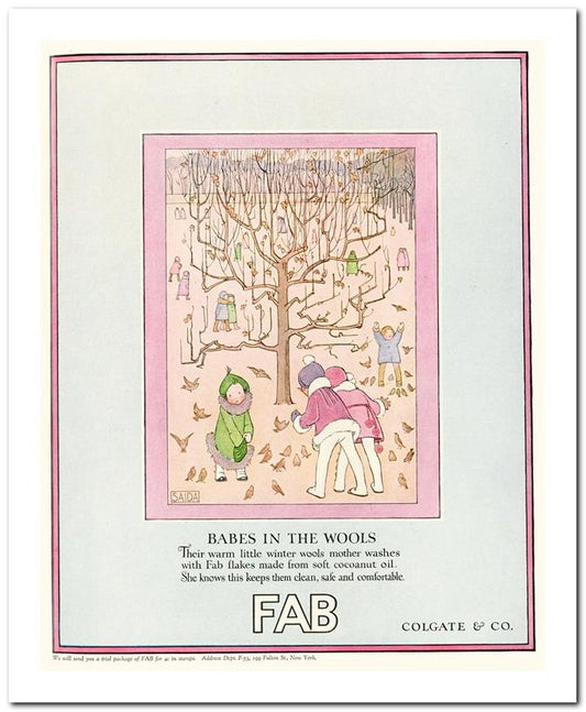 8x10 1920s Ad Fab, Babes In The Wools 07042500023