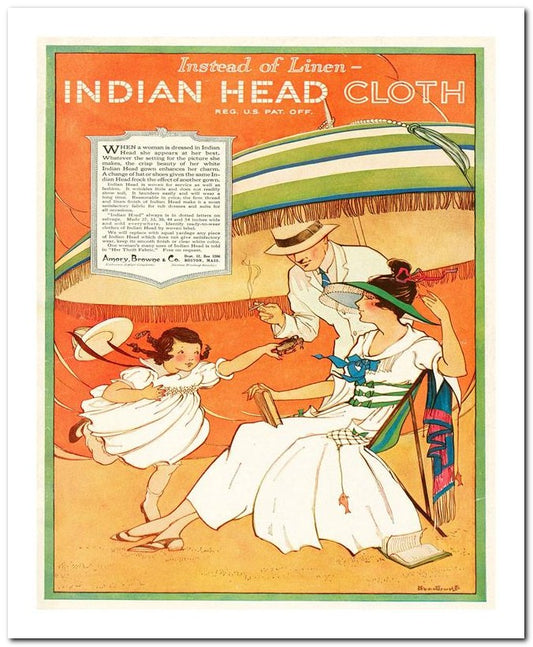 8x10 1920s Ad Indian Head Cloth 07042500027