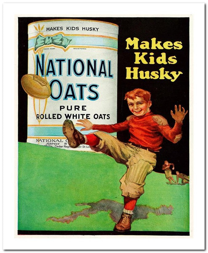 8x10 1920s Ad National Oats, Makes Kids Husky 07042500034