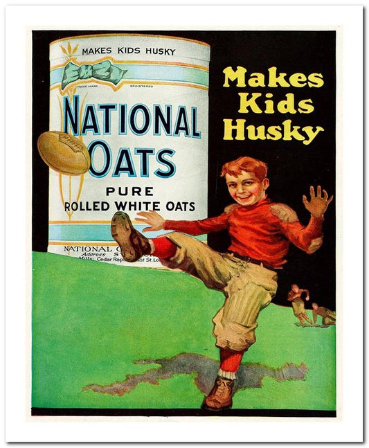 8x10 1920s Ad National Oats, Makes Kids Husky 07042500034