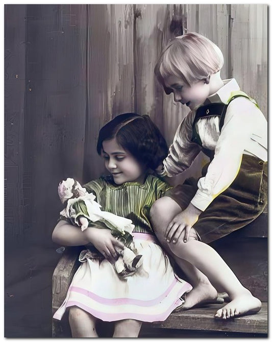 Belle Epoque Children 1900's Barefoot Doll 8x10 Photo Print 23052500008
